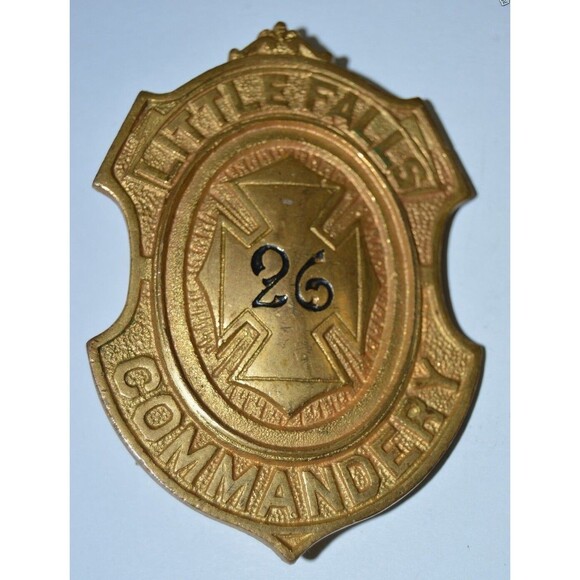 Vintage Golden Knights of Templar Little Falls Commandery No 26 Belt Buckle Rare - Picture 1 of 6